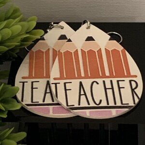 Pencil Earring, Teacher Earring, Educator Earring, Teacher Appreciation, Gift
